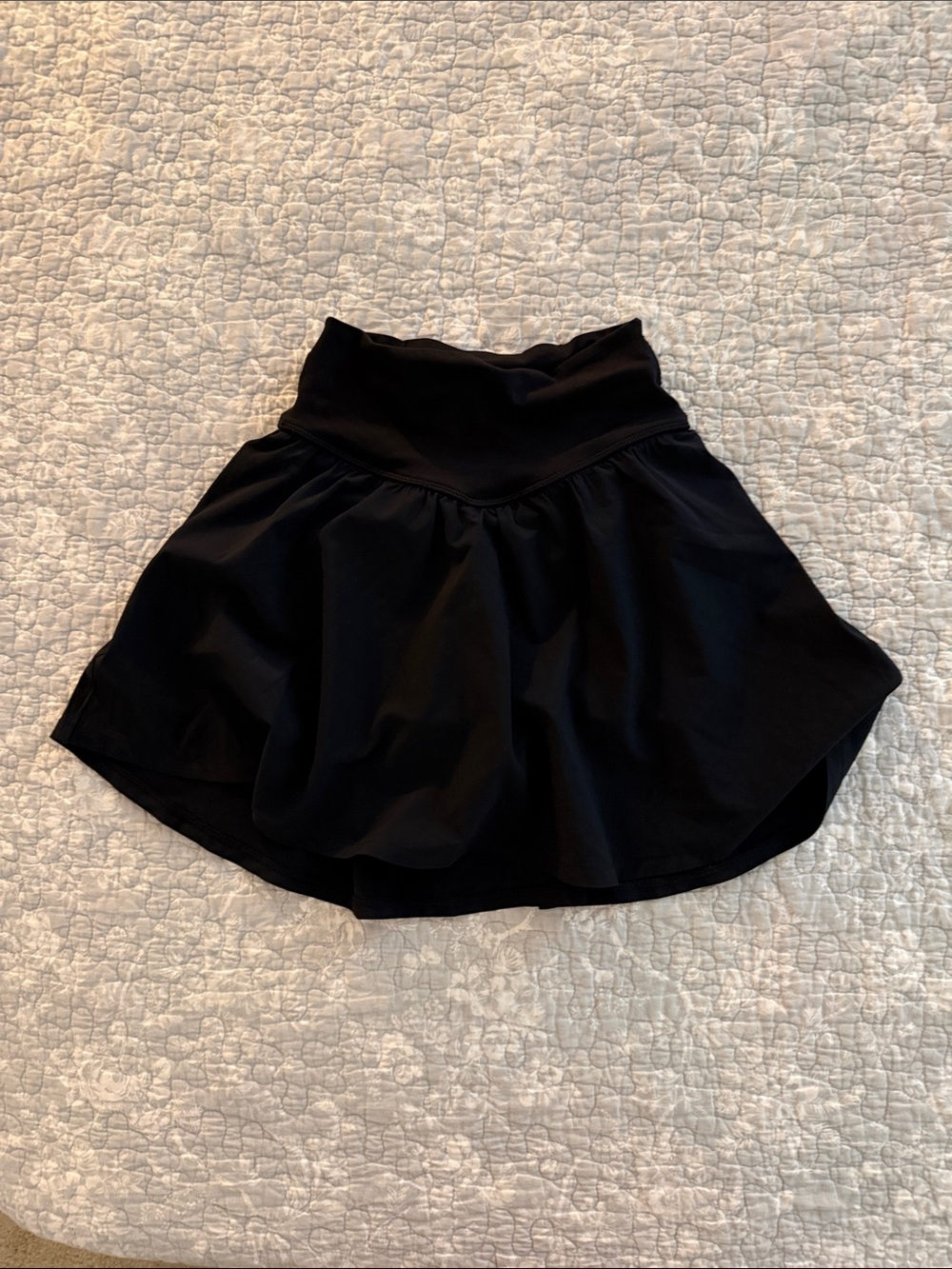 Aerie Offline Black Fit-and-Flare Skirt